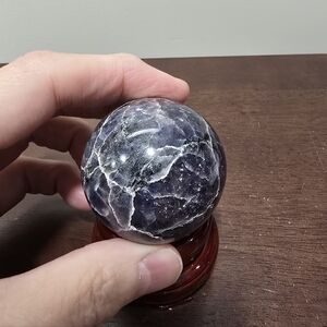 Iolite Sunstone Crystal Sphere #D